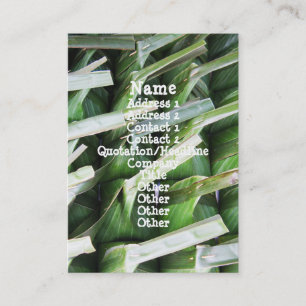 Carte De Visite Paquets en feuille de bananier enveloppés