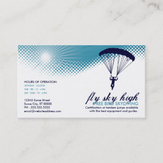 Carte De Visite parachute libre