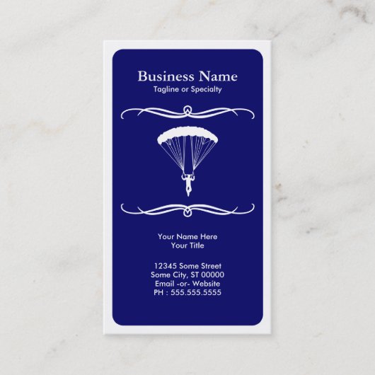 Carte De Visite parachutisme de mod (Devant)