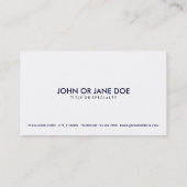 Carte De Visite parachutisme extrèmement haut (Dos)