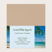 Carte De Visite Paradis côtier tropical plié debout (Extérieur déplié)