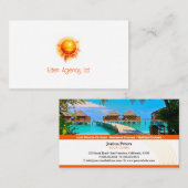Carte De Visite Paradis tropical | Agence de voyage touristique (Devant / Derrière)