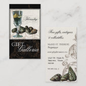 Carte De Visite Paradise Shells Black Cream - Boutique cadeaux Aff (Devant / Derrière)