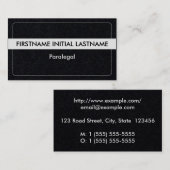 Carte de visite parajuridique tendance et élégant (Devant / Derrière)