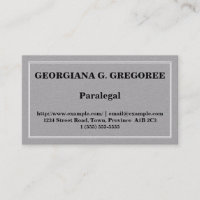 Carte de visite paralégal simple