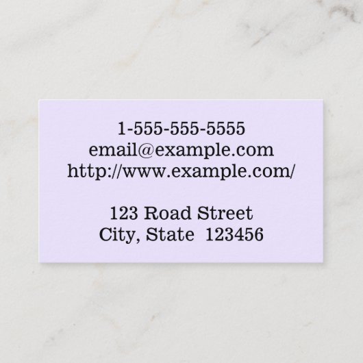 Carte de visite paralégal simple et moderne (Dos)