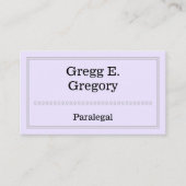 Carte de visite paralégal simple et moderne (Devant)