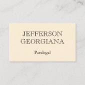 Carte de visite paralégal simple et simple (Devant)