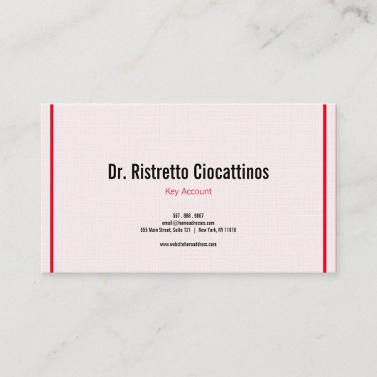 Carte De Visite Parallel Linke monde rouge (Devant)