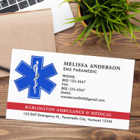 Paramedic EMS Ambulance Star Of Life Logo Personna