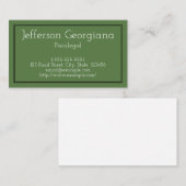 Carte de visite paramédical de base et personnalis (Devant / Derrière)