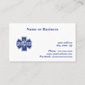 Carte De Visite Paramètre (Devant)