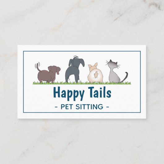Carte De Visite Paramètre d'animal de compagnie agréable (Dos)