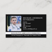 Carte De Visite Paramètre personnalisé EMS EMT Ambulance d'urgence (Devant)