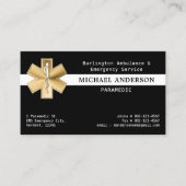 Carte De Visite Paramètre personnalisé EMS EMT Ambulance Gold Logo (Devant)