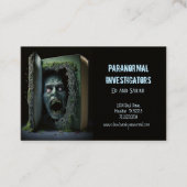 Carte De Visite Paranormal Chercheur Hauné Livre d'horreur (Devant)
