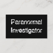 Carte de visite paranormal d'investigateur (Dos)