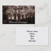 Carte de visite paranormal HauntedHouse (Devant / Derrière)