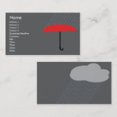 Carte De Visite Parapluie - affaires (Devant / Derrière)