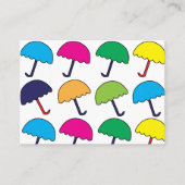 Carte De Visite Parapluie coloré (Devant)