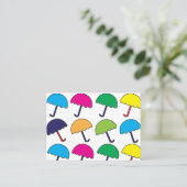 Carte De Visite Parapluie coloré (Debout devant)