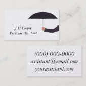Carte De Visite Parapluie d'assistant personnel (Devant / Derrière)