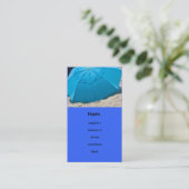 Carte De Visite parapluie de plage (Debout devant)