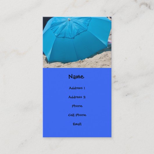 Carte De Visite parapluie de plage (Devant)