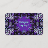 Carte De Visite Parapluie violet & coeurs .7 (Dos)