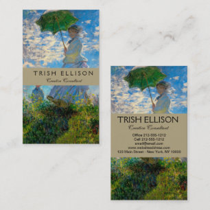 Carte De Visite Parasol Monet Femme Impressionnisme