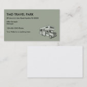 Carte De Visite Parc de voyage de campeur de rv (Devant / Derrière)