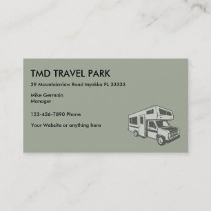 Carte De Visite Parc de voyage en camping-car