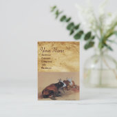 CARTE DE VISITE PARC MONOGRAMME DE DEUX VACHES LONGUES (Debout devant)