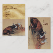 CARTE DE VISITE PARC MONOGRAMME DE DEUX VACHES LONGUES (Devant / Derrière)