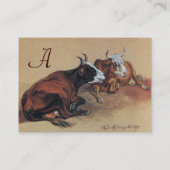 CARTE DE VISITE PARC MONOGRAMME DE DEUX VACHES LONGUES (Dos)