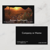 Carte De Visite Parc national du Saguaro, Sunset Sud-Ouest (Devant / Derrière)