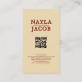 Carte De Visite Parcelle rouge vert Patchwork Rustique Ferme Flora (Dos)