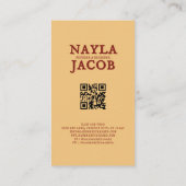 Carte De Visite Parcelle rouge vert Patchwork Rustique Ferme Flora (Dos)