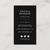 Carte De Visite Parcelle turquoise | Médias sociaux verticaux (Dos)