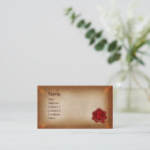 CARTE DE VISITE PARCHEMENT BROWN ANTIQUE, MONOGRAMME DE SCEAU DE C (Debout devant)