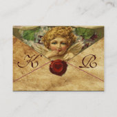 CARTE DE VISITE PARCHEMENT DE SCELLULAIRE DE CIRE DU COEUR D'ANGE  (Dos)