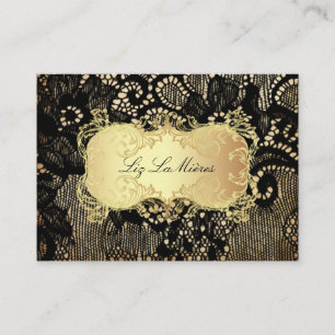 Carte De Visite PARCHEMENT PixDezines VINTAGE NOIR LACE/FAUX