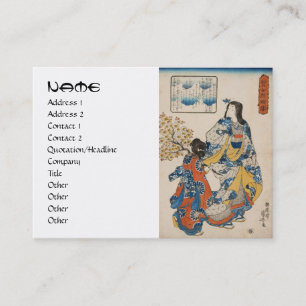 Carte De Visite Parchemin classique ukiyo-e de geisha vintage Utag