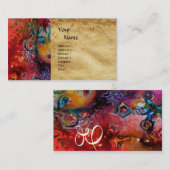 Carte De Visite Parchemin monogramme EXCALIBUR 1 (Devant / Derrière)