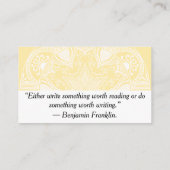 Carte De Visite Parchment Mandala (Dos)