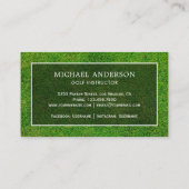Carte De Visite Parcours de golf vert instructeur professionnel de (Dos)