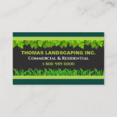 Carte De Visite Parcours d'entretien de pelouse pour votre camion  (Dos)