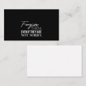 Carte De Visite pardonne-leur même s'ils n'ont pas de pardon (Devant / Derrière)