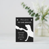 Carte De Visite Pare chien monochrome pour animaux domestiques ser (Debout devant)