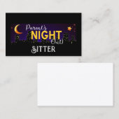 Carte De Visite Parent Night sitter (Devant / Derrière)